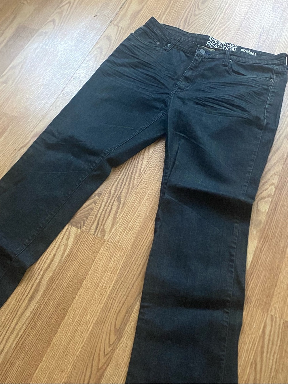 Kenneth Cole Reaction Black Straight-Leg Jeans